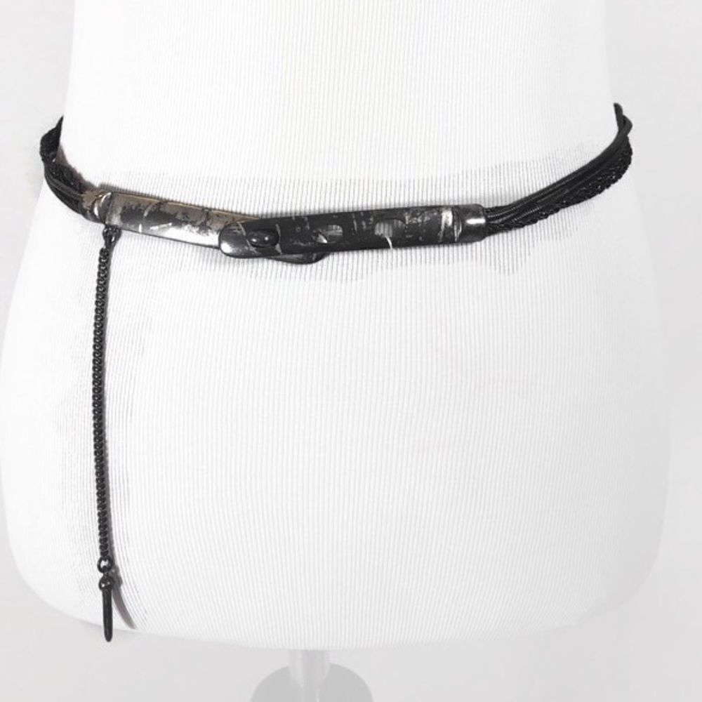 Unique metal, multi chain belt....‎
